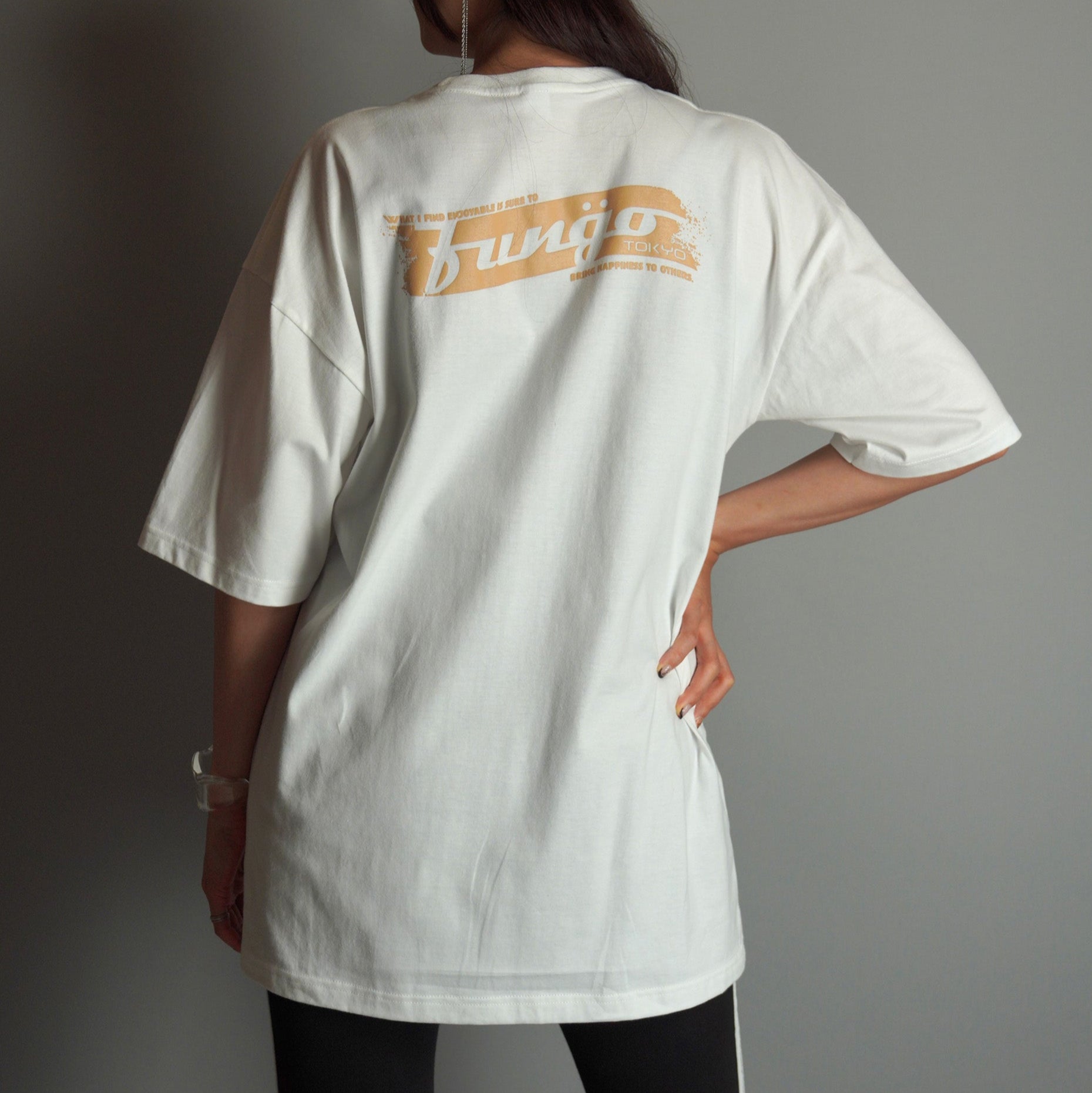WAVE LOGO バックプリント半袖Tシャツ