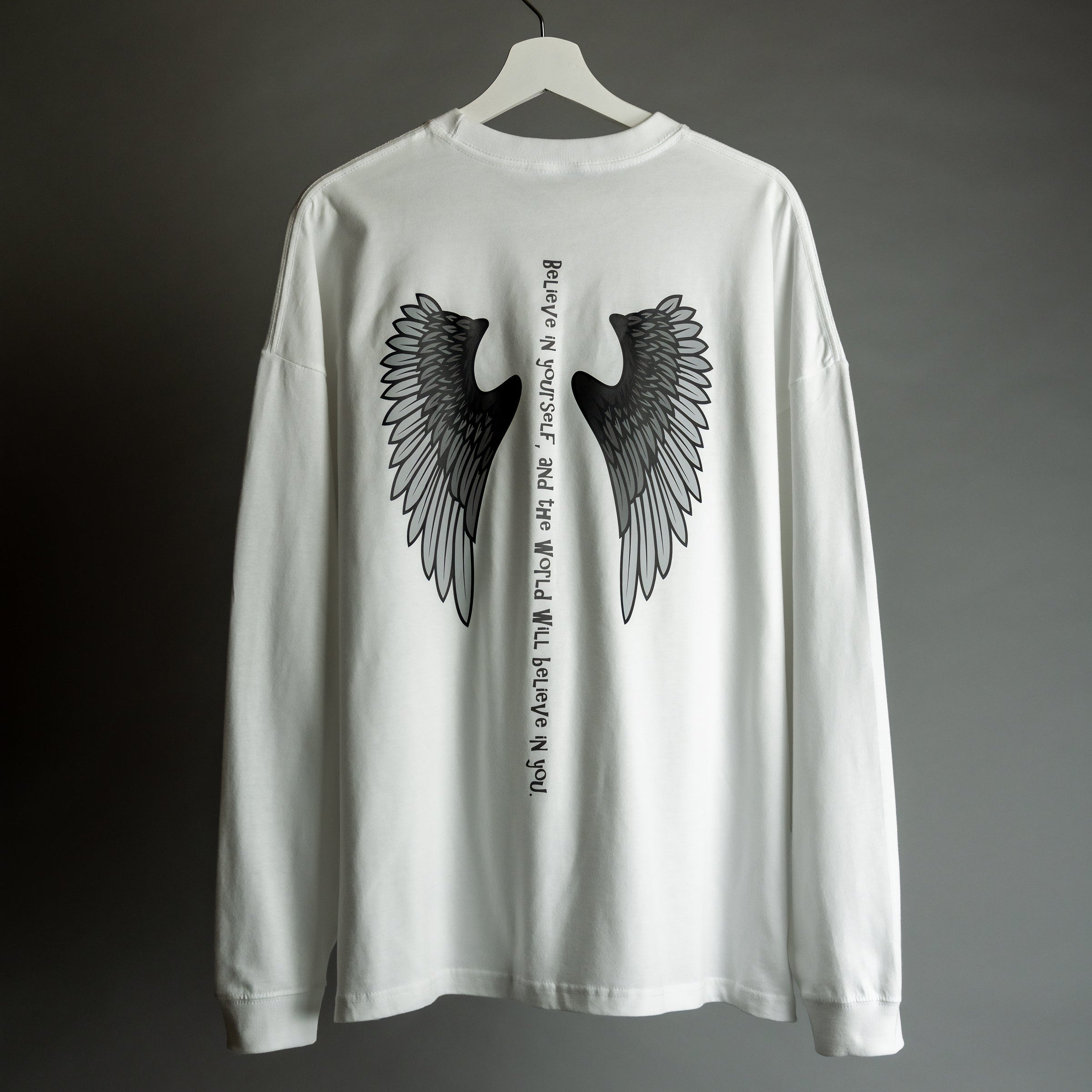WINGS バックプリントロングスリーブTシャツ