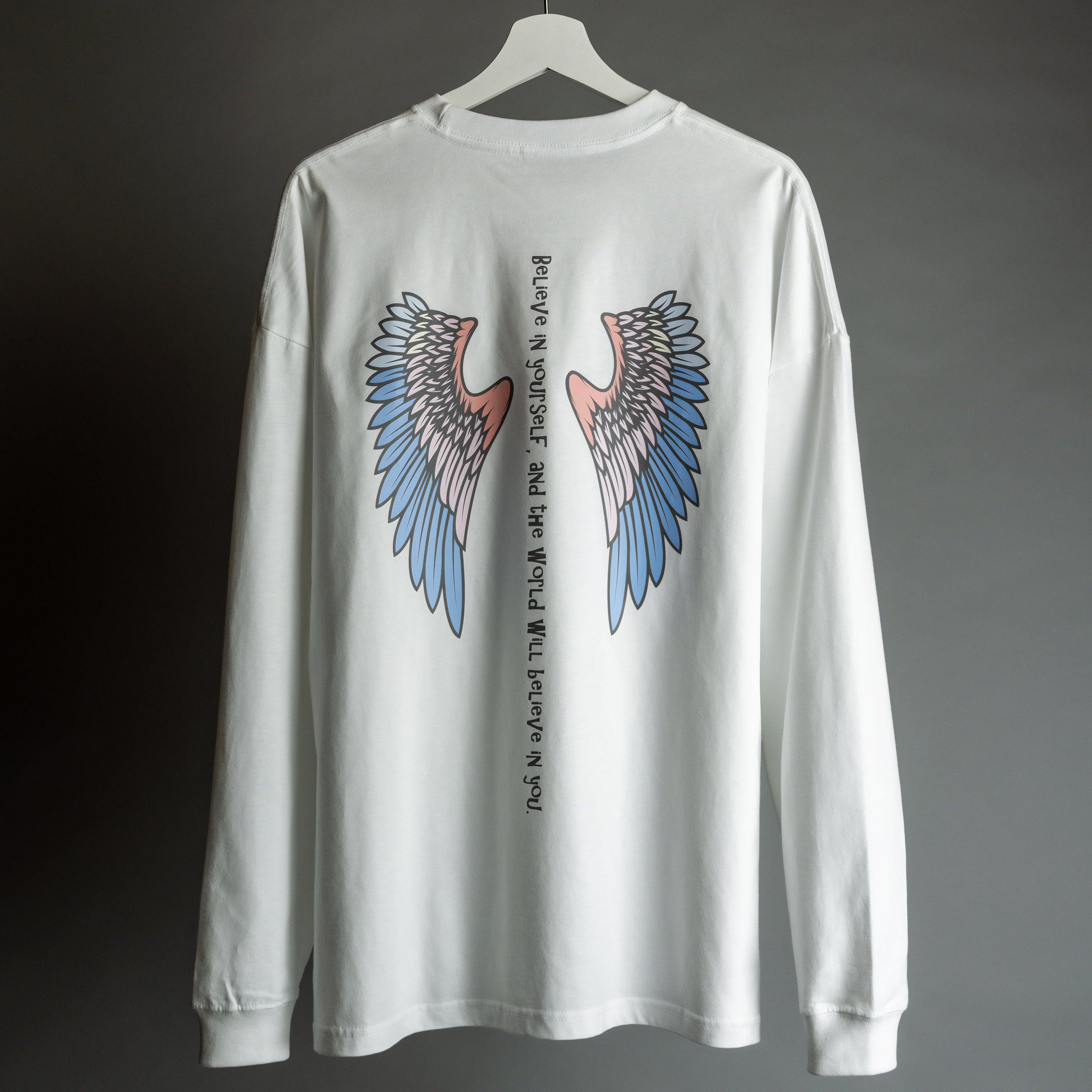 WINGS バックプリントロングスリーブTシャツ